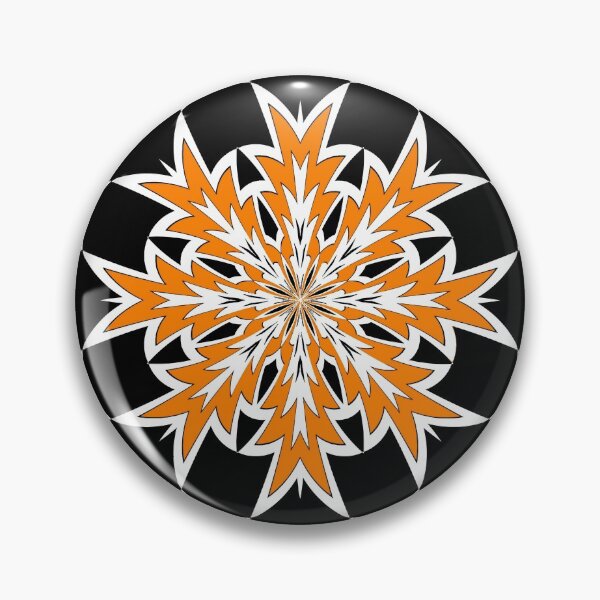 Item preview, Bizarre Geometric Orange Black and White Kaleidoscope designed and sold by taiche.
