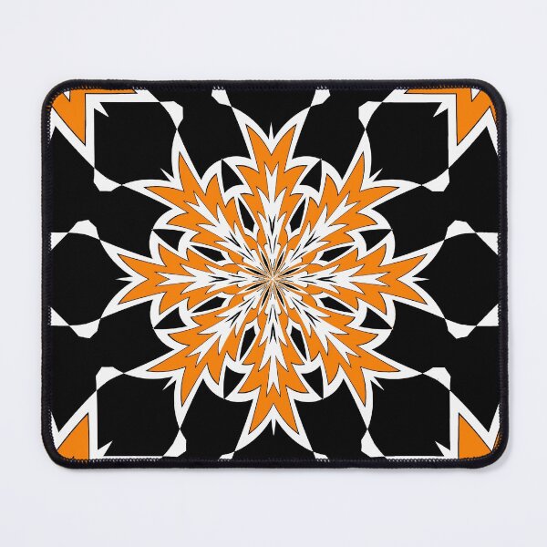 Item preview, Bizarre Geometric Orange Black and White Kaleidoscope designed and sold by taiche.