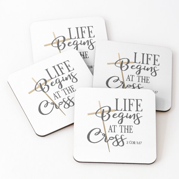 Item preview, Christian Design - Live Begins at the Cross - 2 Corinthians 5:17 designed and sold by simplydesignart.