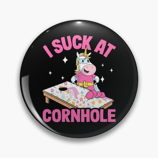 Item preview, I Suck At Cornhole Loser Funny Sarcastic Joke Pink Unicorn designed and sold by Stronzi.