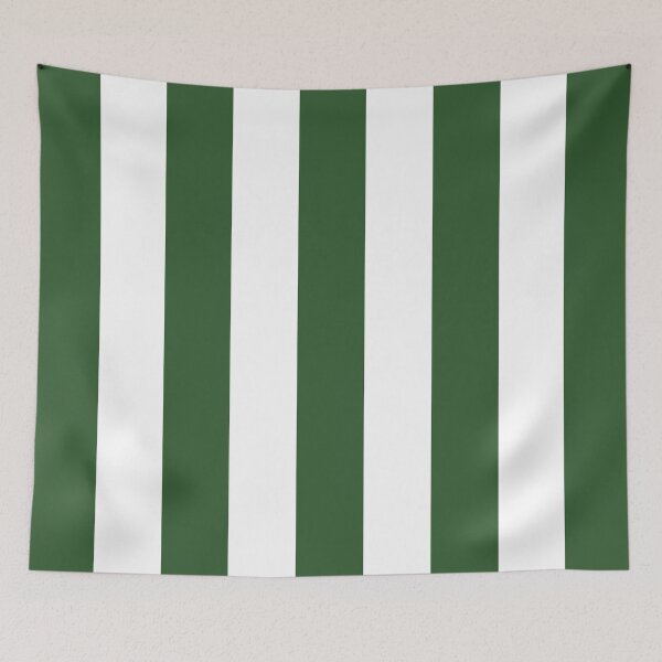 Item preview, Medium PINE GREEN and WHITE Vertical STRIPES designed and sold by RachelMacht.