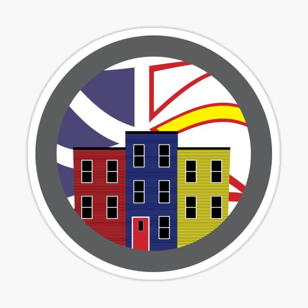 Jelly Bean Row in Newfoundland Sticker