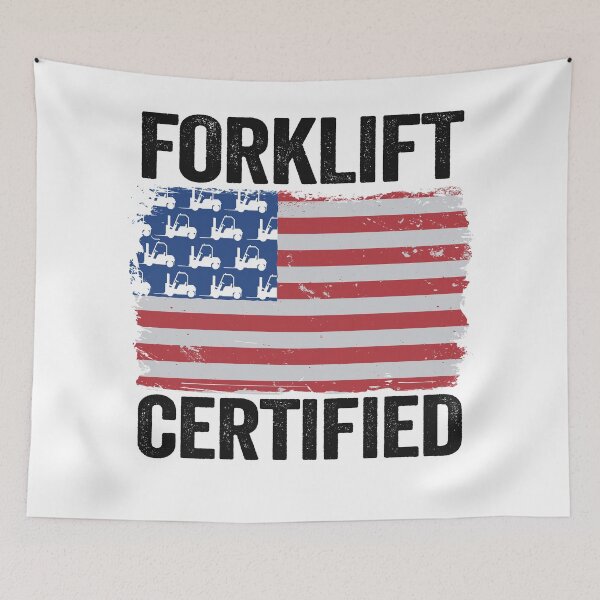 Item preview, Forklift Certified American Flag Funny Forklift Driver designed and sold by Stronzi.