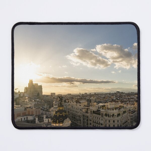 Item preview, Madrid Cityscape from Above - Sundowner Time Over the Rooftops  designed and sold by Georgia Mizuleva.