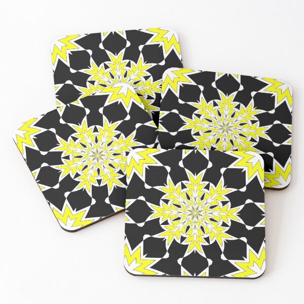 Item preview, Bizarre Geometric Yellow Black and White Kaleidoscope designed and sold by taiche.