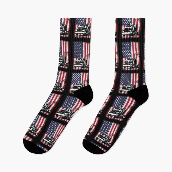 Artikelvorschau, LKW mit USA-Flagge entworfen und verkauft von 8-COUNT Co. Clothing.