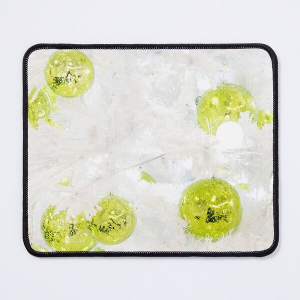 Item preview, Seasons Greetings - Frosty White with Chartreuse Accents designed and sold by Georgia Mizuleva.