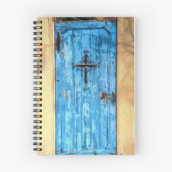 Item preview, Mesilla Blue Door with Iron Cross designed and sold by William E Lopez.