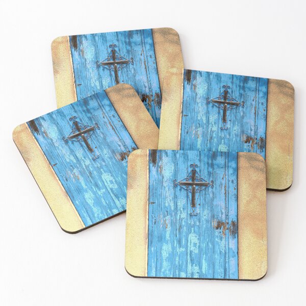 Item preview, Mesilla Blue Door with Iron Cross designed and sold by William E Lopez.
