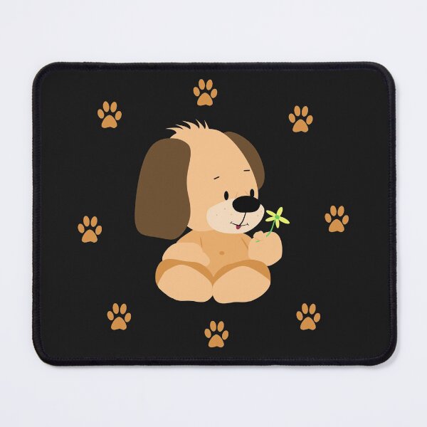 Item preview, Puppy with flower and footprints designed and sold by Laura Greco.