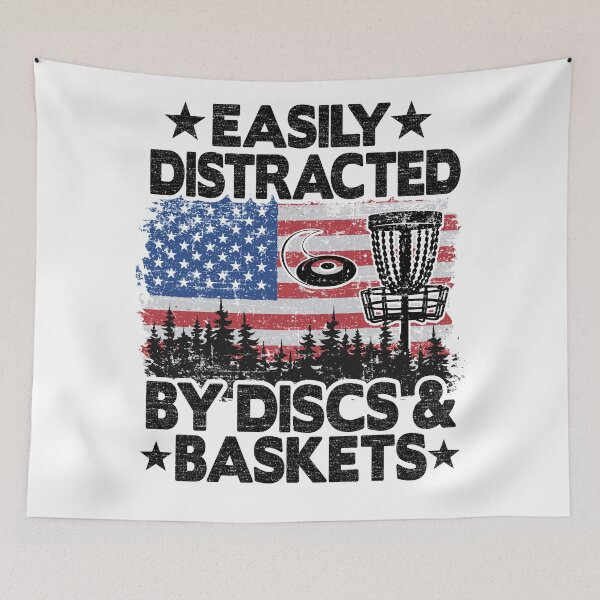 Item preview, Easily Distracted By Discs & Baskets Funny Disc Golf designed and sold by Stronzi.