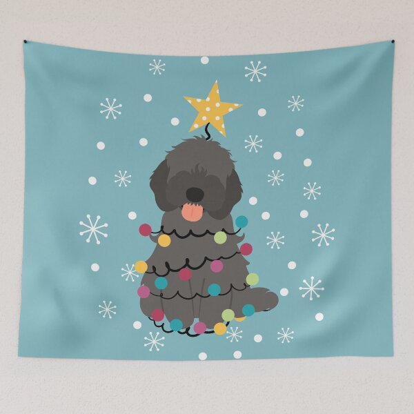 Item preview, Black Cockapoo Cavapoo Cavoodle Christmas Tree designed and sold by Lulupainting.