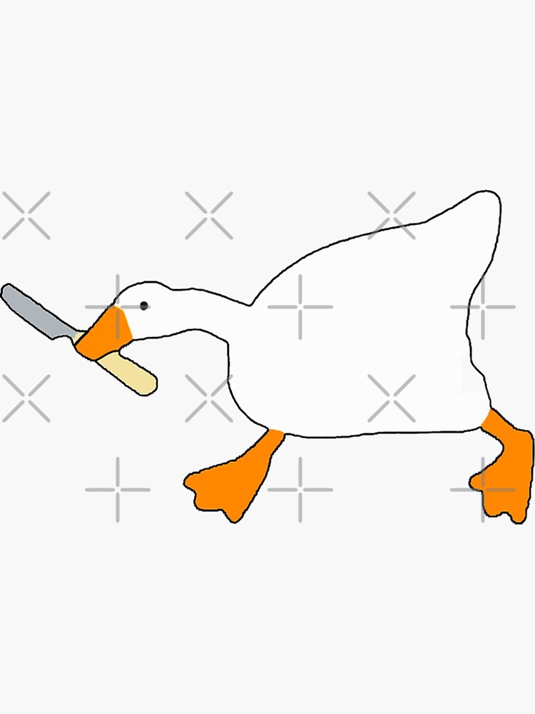 Duck with a knife | Sticker