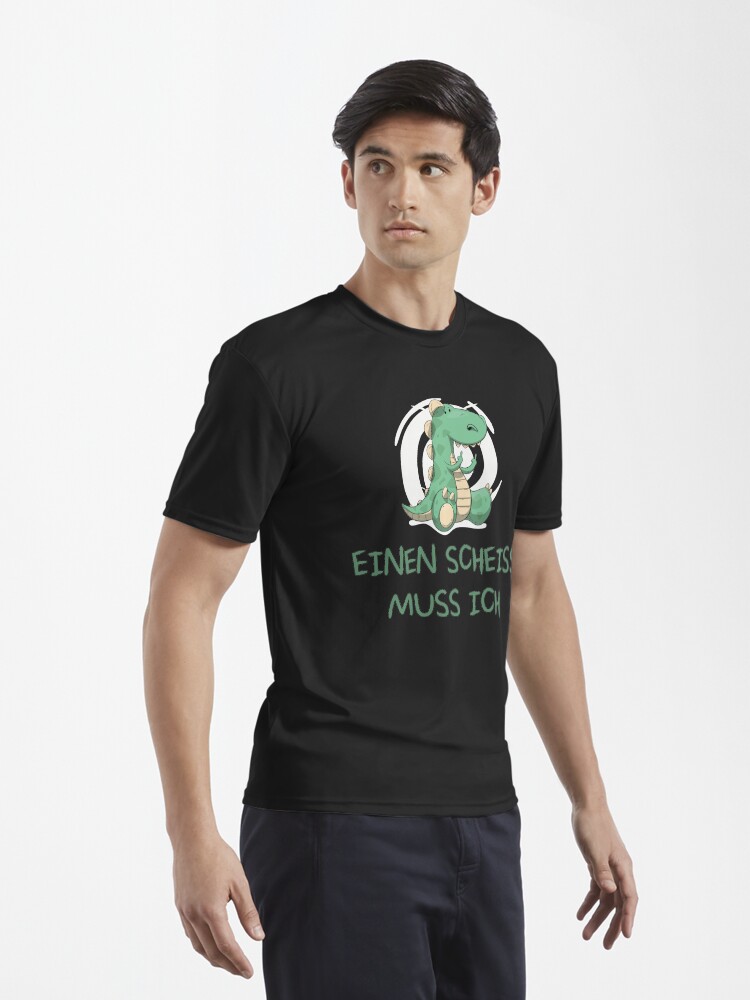 Alternative Ansicht von Einen Scheiss muss ich - Dino Motiv Funktionsshirt