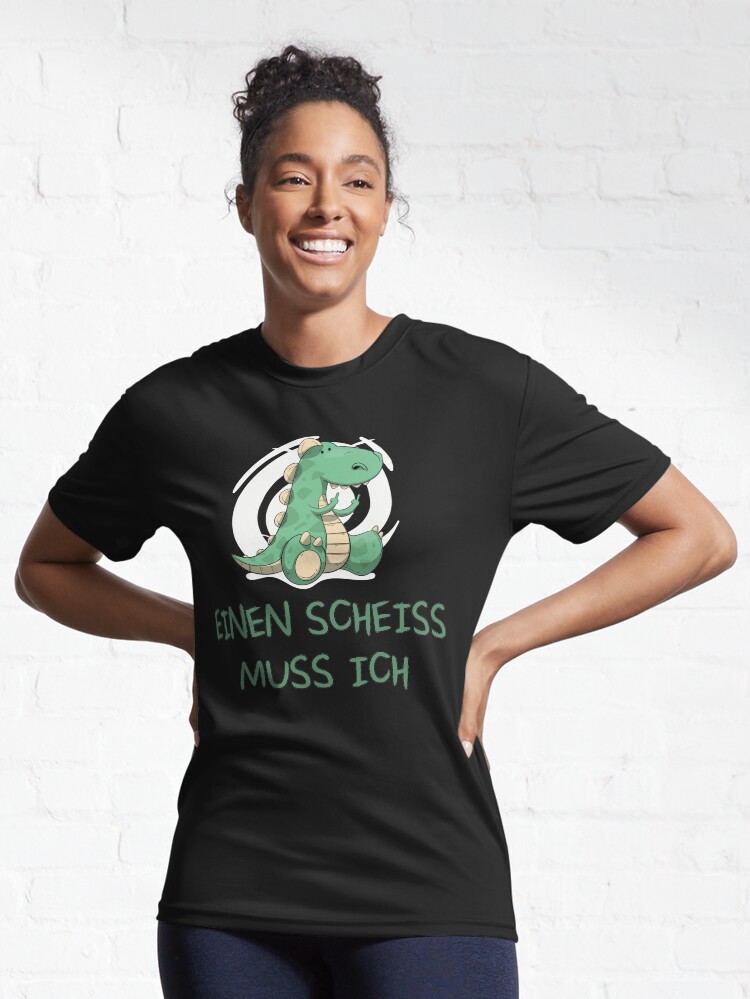 Alternative Ansicht von Einen Scheiss muss ich - Dino Motiv Funktionsshirt