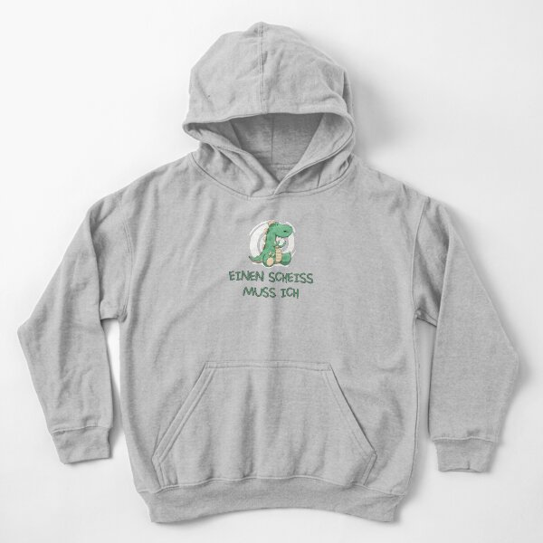 I have to give a shit - dinosaur motif Kids Pullover Hoodie