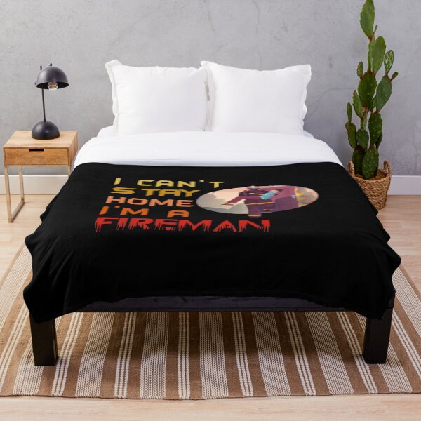 Item preview, I can't stay home i'm a Fireman & firefighters saving people rescue FUNNY Firefighter GIFT designed and sold by abdev.