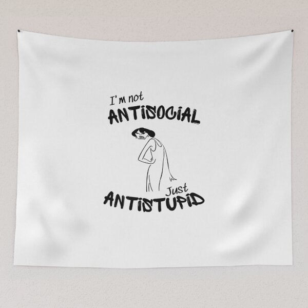 Item preview, I'm not antisocial designed and sold by catoo666.