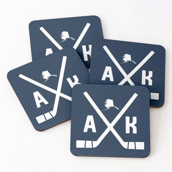 Item preview, Vintage Alaska Ice Hockey Sticks State Outline designed and sold by toutwearapparel.