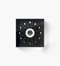 Twilight Moon Phases Acrylic Block