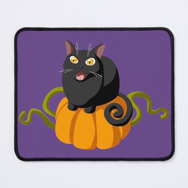 Item preview, halloween black cat on pumpkin designed and sold by DiviaDesigns.