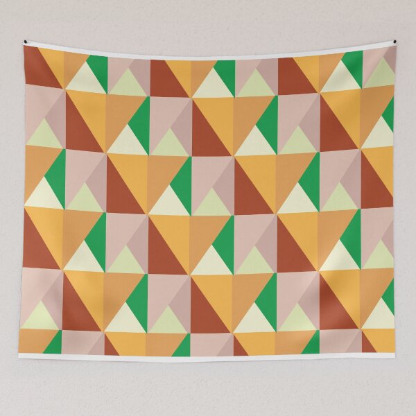 Item preview, retro  triangle geometric seamless pattern| surface design designed and sold by Jasmine Blooms Designs.