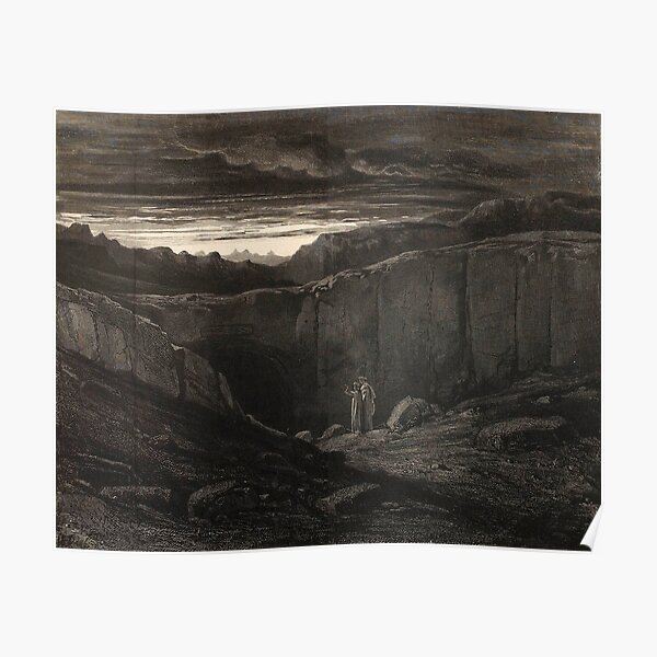 "Abandon all hope ye who enter here Dante and Vergil Hell Gate Illustrated Dante's Inferno