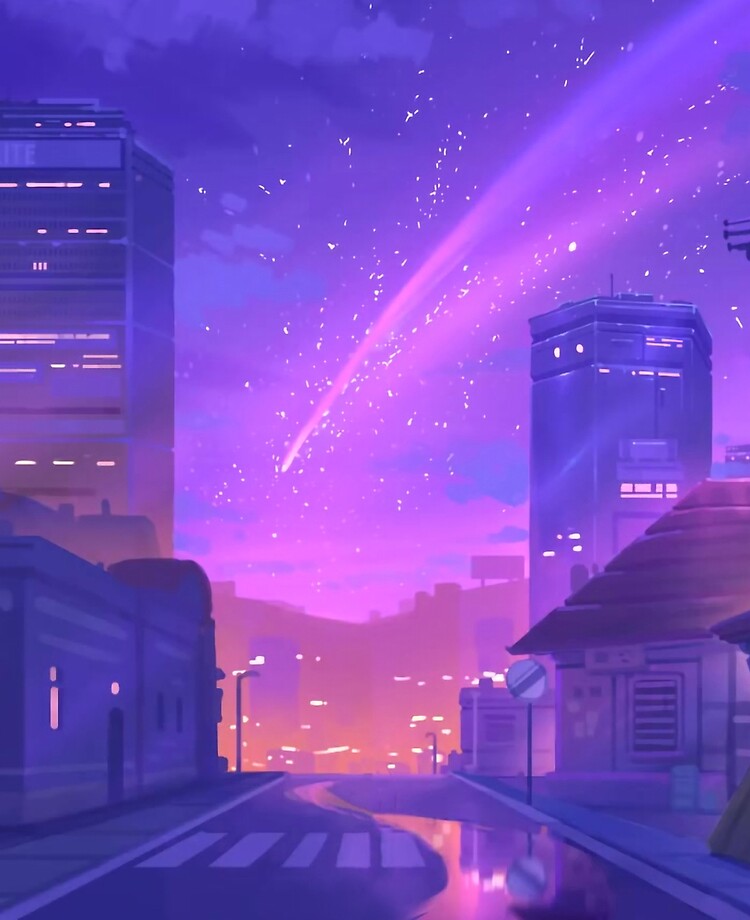 Aesthetic anime town, 0w0, calming, street, sunset, thanks, HD phone  wallpaper | Peakpx