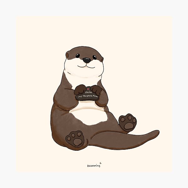 Item preview, Cute You're My Favorite Rock Otter designed and sold by beanming.