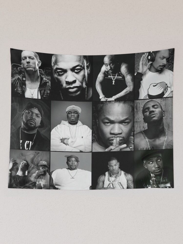 Rapper collage online tapestry