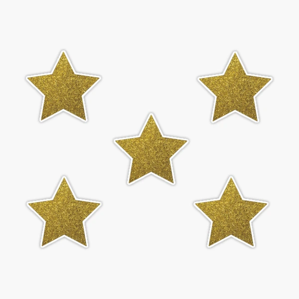 gold stars Sticker for Sale by emad14