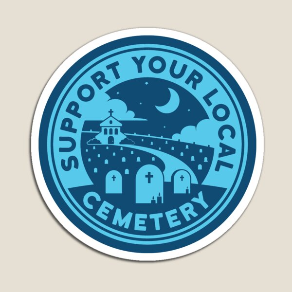 Aperçu de l'œuvre Soutenez votre cimetière local bleu créée et vendue par BMcCormickART.
