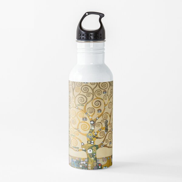 The Tree of Life with gold stripe by Gustav Klimt Water Bottle