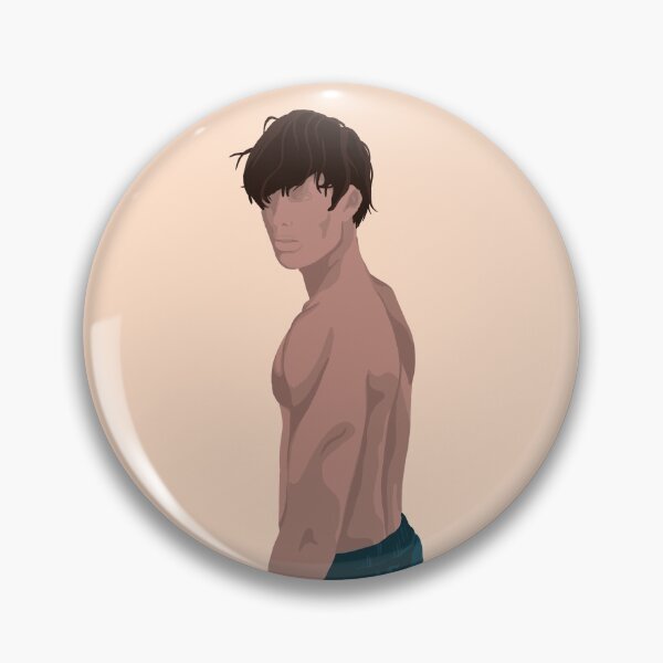 Item preview, Tan Anime Bi Boy with Muscles Orange Background designed and sold by DriftwoodDesign.