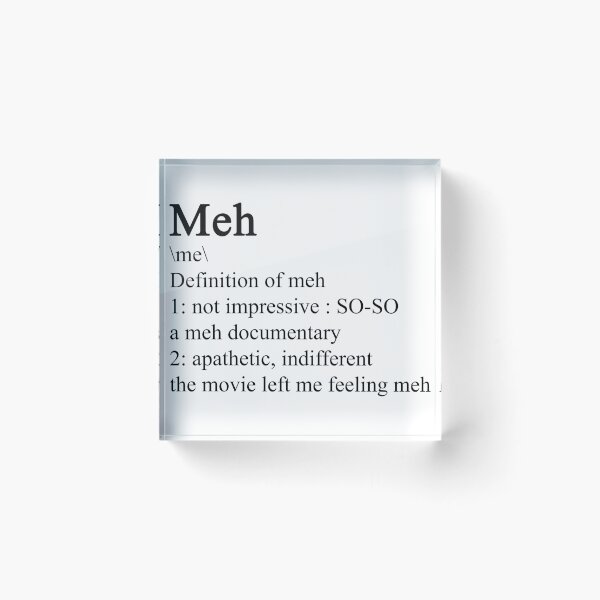 Item preview, Meh - definition designed and sold by ValentinaHramov.