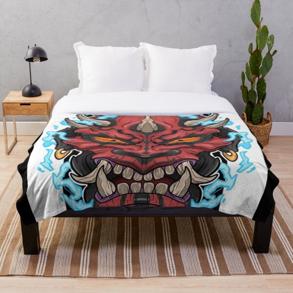 Japanese Oni Art BabyBee Throw Blanket