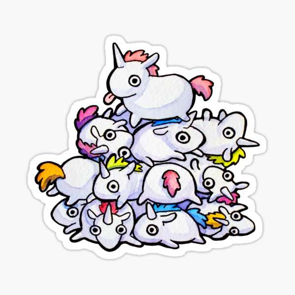 Stickers Kawaii Caca Licorne - Autocollant muraux et deco