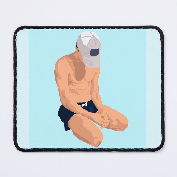 Item preview, Blue Gay Boy sitting at the beach, could be sad? designed and sold by DriftwoodDesign.