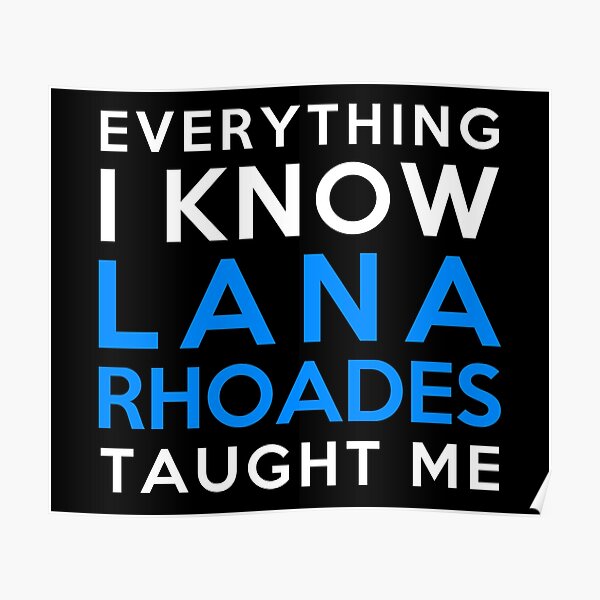 Alles was ich weiß - Lana Rhoades Poster