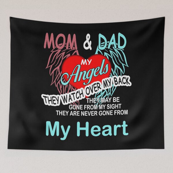 Item preview, Mom & Dad My Angels They Watch Over My Back Gifts designed and sold by ZoejaneTa.