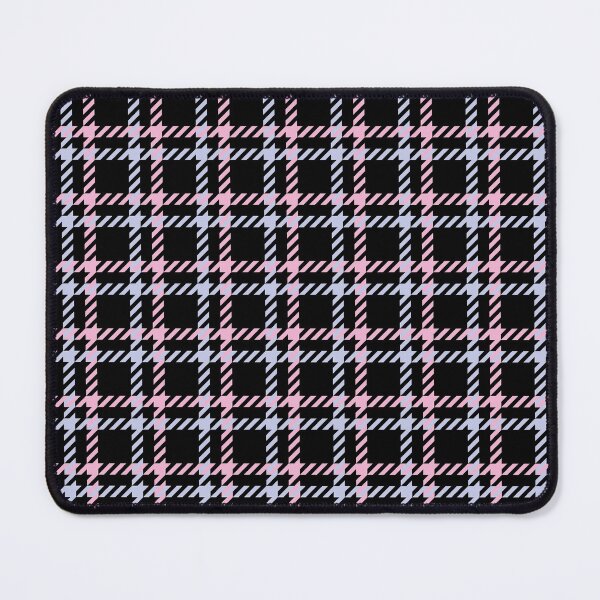 Item preview, Black Check Square with a Hint of Pink and Blue Pattern designed and sold by Moyanana.