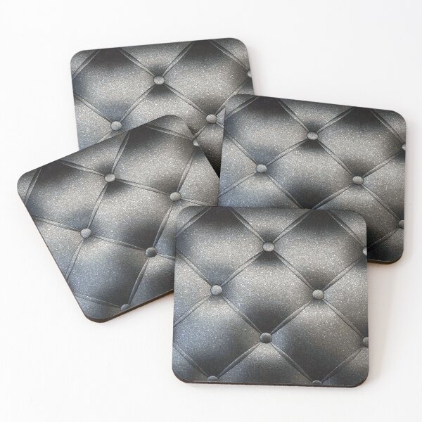 Item preview, Photo Realistic Black Tufted Quilted Black Leather Vector Pattern designed and sold by MarikaJohnson.