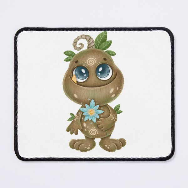 Item preview, Minimal Aesthetic Cute Kawaii Plant Monster Holding Flower In His Hand-Cute Boho Little Plant Monster designed and sold by Red-ElYoubi.