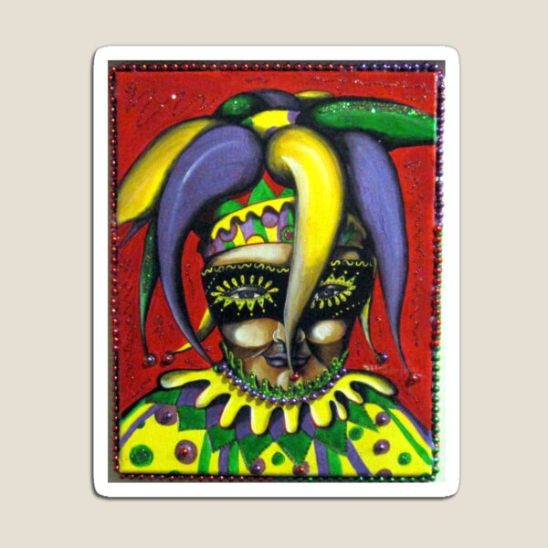 The Jester of Mardi Gras Magnet