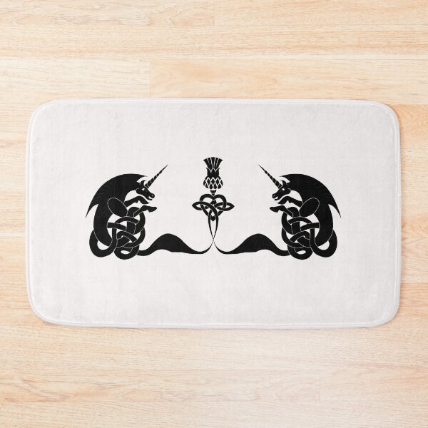Item preview, Celtic unicorns and thistle silhouette designed and sold by KyttsyKrafts.