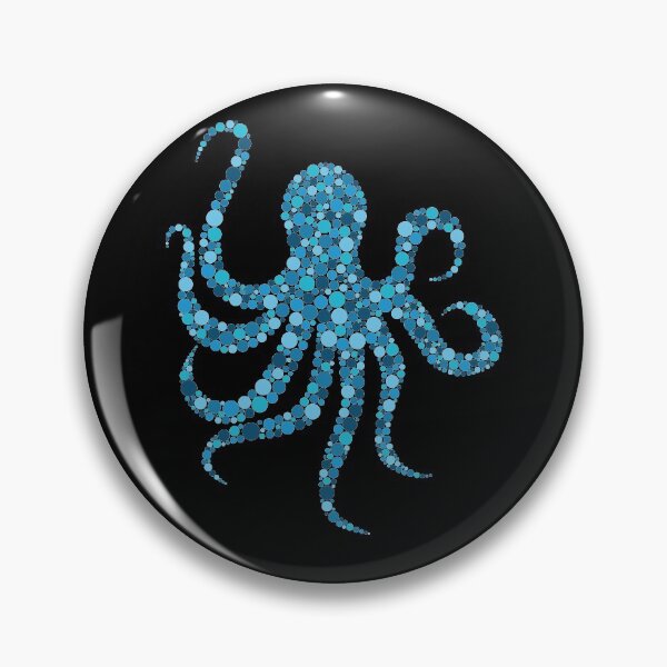 Item preview, Octopus outline from blue dots designed and sold by ClumsyCat.