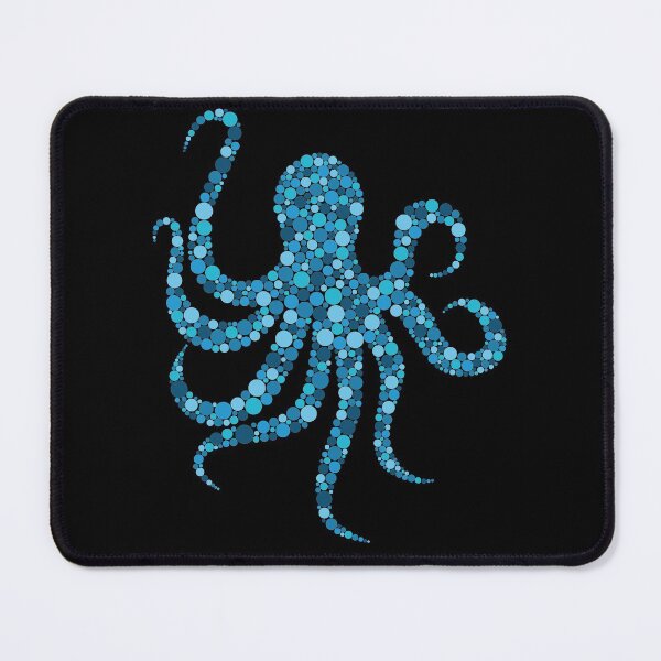 Item preview, Octopus outline from blue dots designed and sold by ClumsyCat.