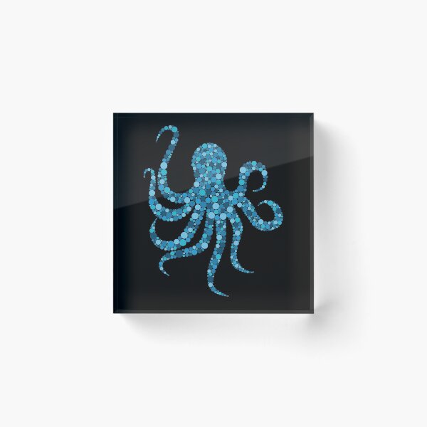 Item preview, Octopus outline from blue dots designed and sold by ClumsyCat.