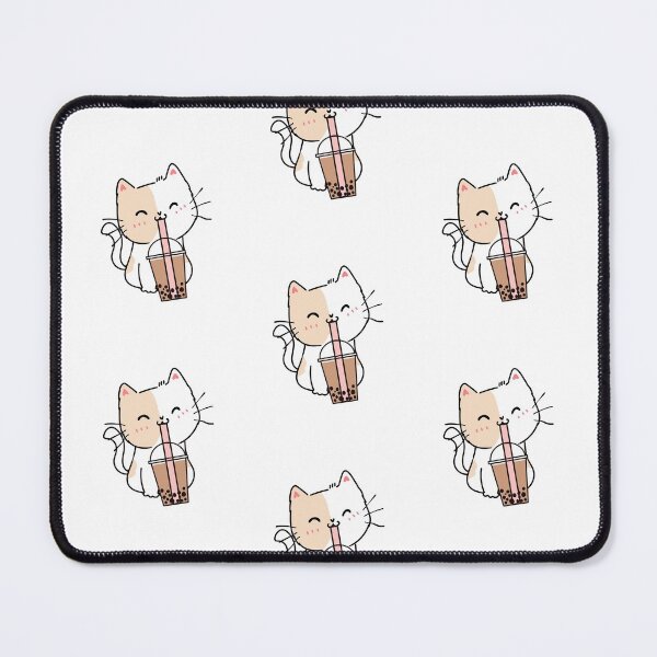 Item preview, Aesthetic cat drinking boba designed and sold by arndesign.