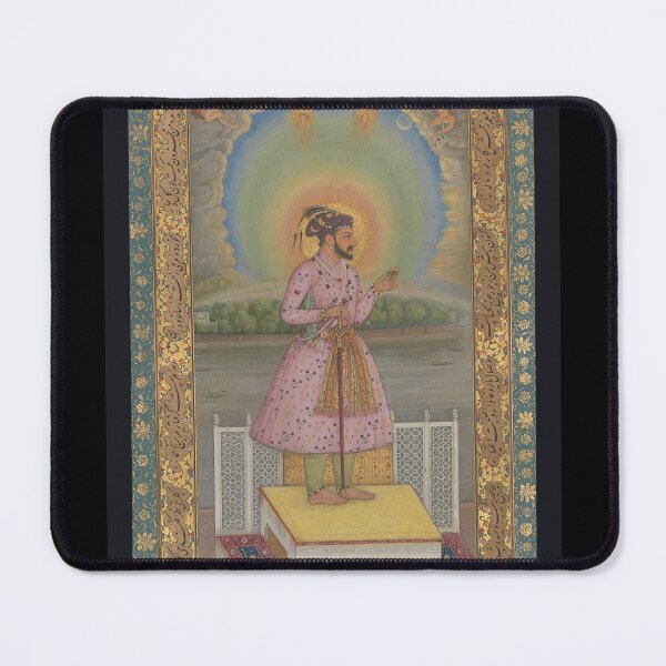 Item preview, Shah Jahan on a Terrace, Holding a Pendant Set With His Portrait | Chitarman  | 1627 designed and sold by Escafandra-.